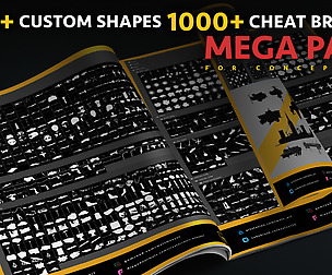 2100+Custom shapes Mega pack  for Concept art