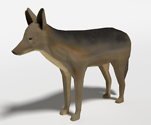 Low Poly Cartoon Jackal