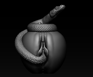 3D Printable: Apple, Pussy and Snake