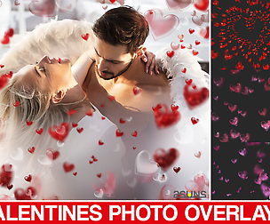 Valentine's photo overlays, photoshop