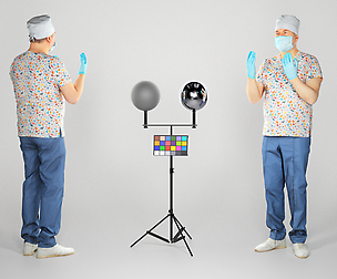 Adult surgeon doctor with mask and gloves 61