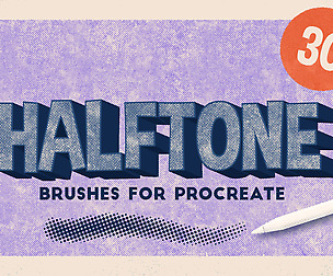 HALFTONE BRUSHES FOR PROCREATE