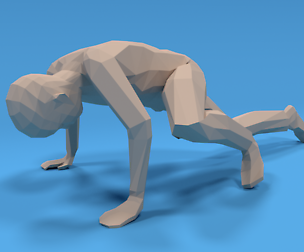 Low Poly Kid Standing Up