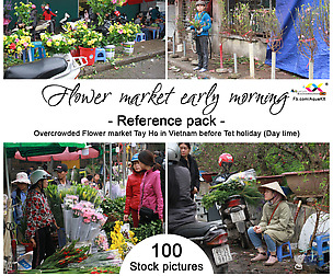 Flower market early morning Photo reference pack