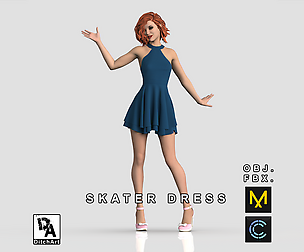 Skater Dress - Marvelous Designer & Clo3D