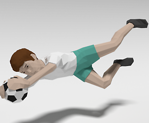 Low Poly Goalkeeper Kid