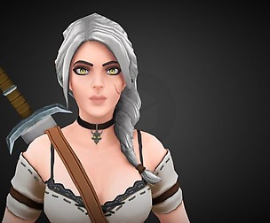 ELF WITCHER Non Rigged - Valenrhien HANDPAINTED
