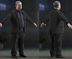 Clothing: Smart suit for heavy male