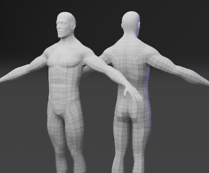 Male Base Body Mesh Midpoly