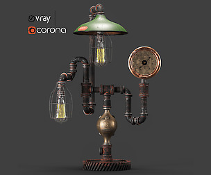 Antique Steam Gauge Lamp by Machineagelamps
