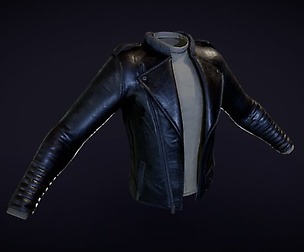 Lowpoly PBR Leather Jacker