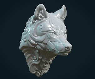 Stylized Wolf head