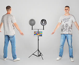 Charming man in A-pose ready for animation 69