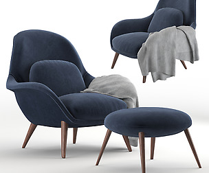 ArmChair Fredericia Swoon Lounge