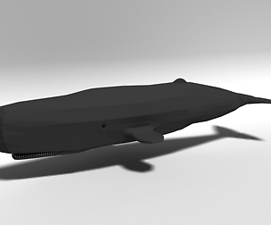 Low Poly Cartoon Sperm Whale