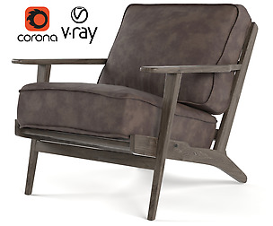 Albert Armchair, Mocha Hide
