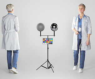 Female medical doctor walking 132