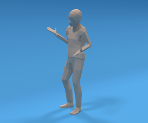Low Poly Kid Whatever Pose