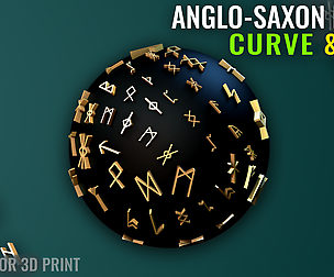 Anglo-Saxon Runes Curve & IMM - Zbrush