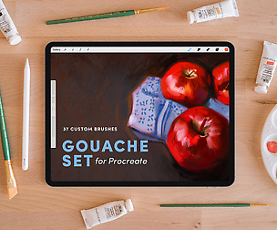 Gouache Set – Procreate Brushes