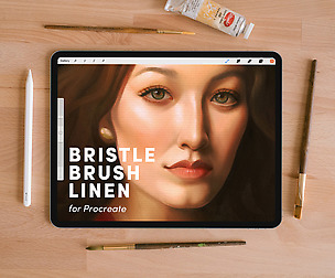 Bristle Brush Linen – Free Procreate Brush