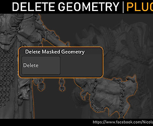 Zbrush - Mask and Delete Plugin