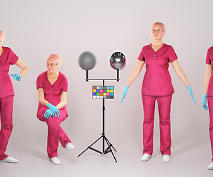 Surgeon female: walking, working, sitting 137