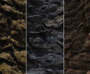Perforated Rock Surface Game Textures