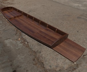 Thai Wooden Boat Low-poly 3D model VR / AR