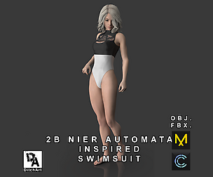 2B Nier Automata Inspired Swimsuit - MD & Clo
