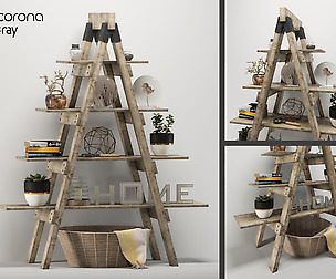 Rustic Ladder Bookshelf