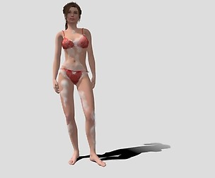 Bath girl with foam