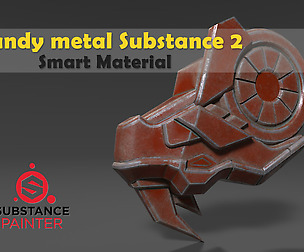Sandy  RED metal Substance Smart Material