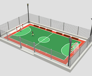 Cartoon Street Football Court