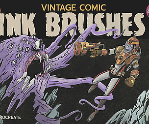 Procreate Vintage Comic Ink Brushes
