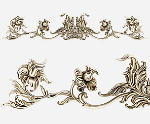 Cartouche. Stucco decorative element