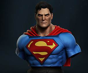 Superman Bust 3D print model