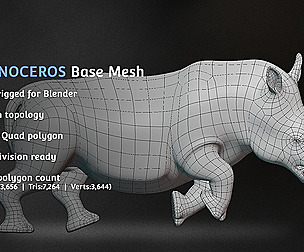 Rhinoceros Base Mesh
