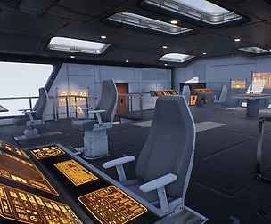 Sci Fi Navigation Bridge - UE4 Modular Environment