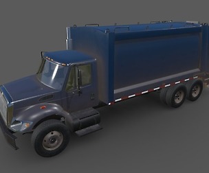 Garbage Truck International 7400