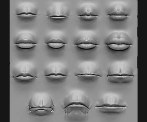 Lip Set 1 VDM Brush and Highpoly 3D Model