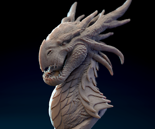 Dragon Bust 3D print model