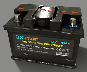 PBR Car Battery - Black