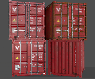 PBR 10 ft Storage Container - Red