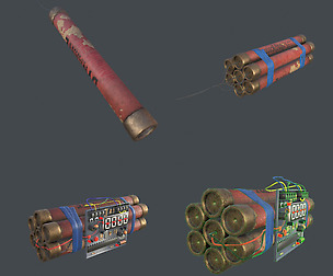 Dynamite Game ready Low-poly