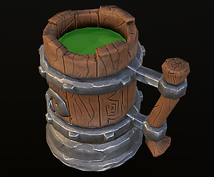 stylized mug Low-poly