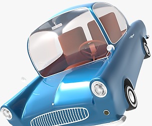 Cartoon Car Low-poly 3D model