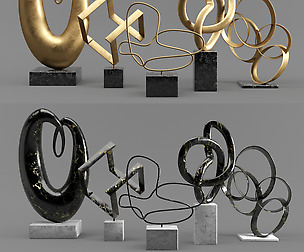 Decorative Set Vol.01: Abstract Sculptures