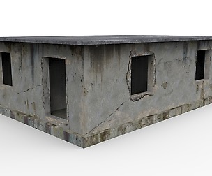 empty concrete buildings 3D model