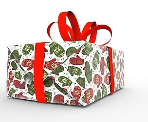 Gift packing Christmas Low-poly